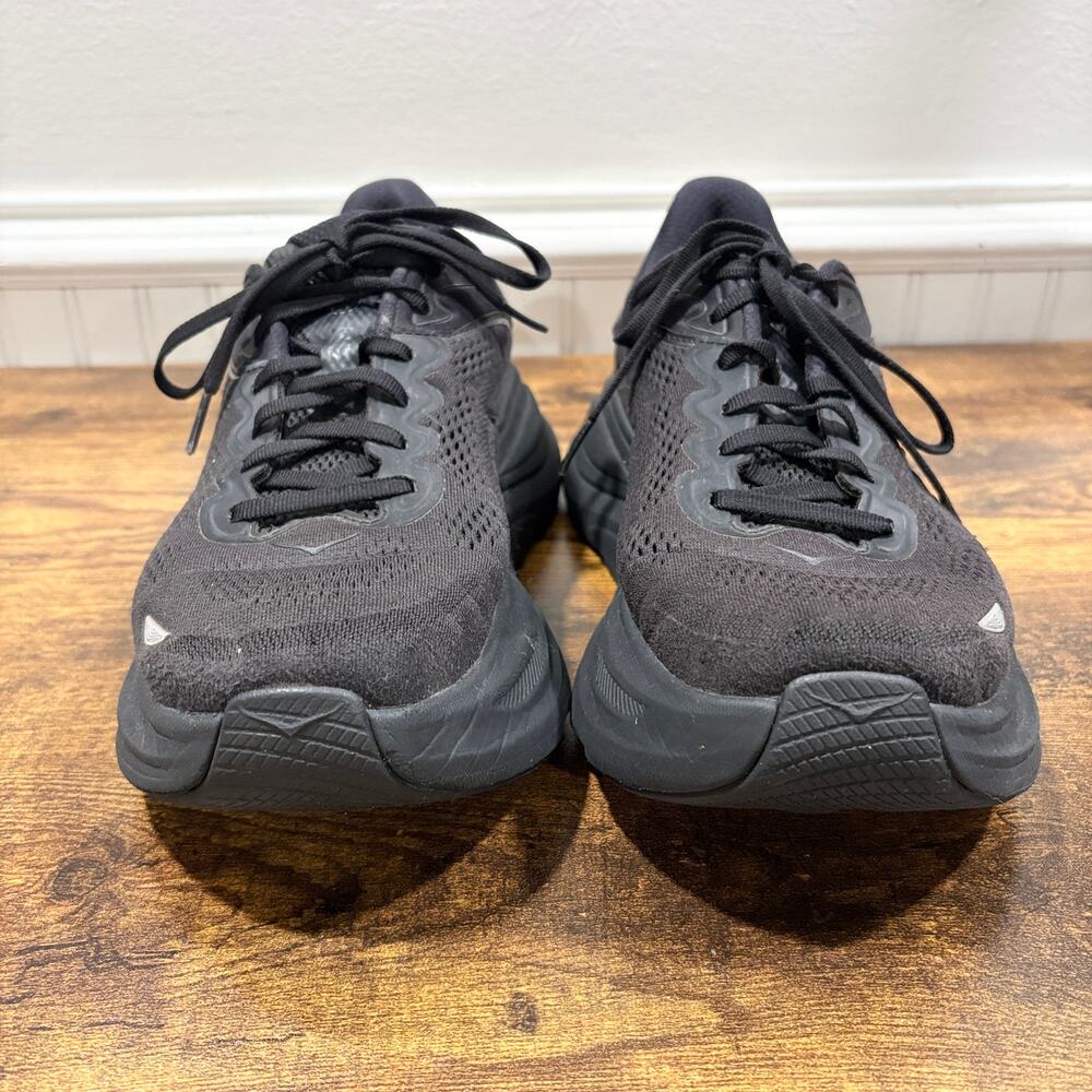 Hoka Mens Size 10 Bondi 9 Running Shoes Sneakers Triple Black 1162011-BBLC - Picture 10 of 10